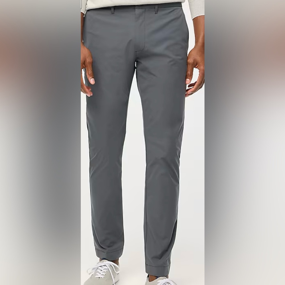 J.Crew Pants Mens 32X32 Gray Flex Slim Fit Chino Golf Lightweight Flat Front